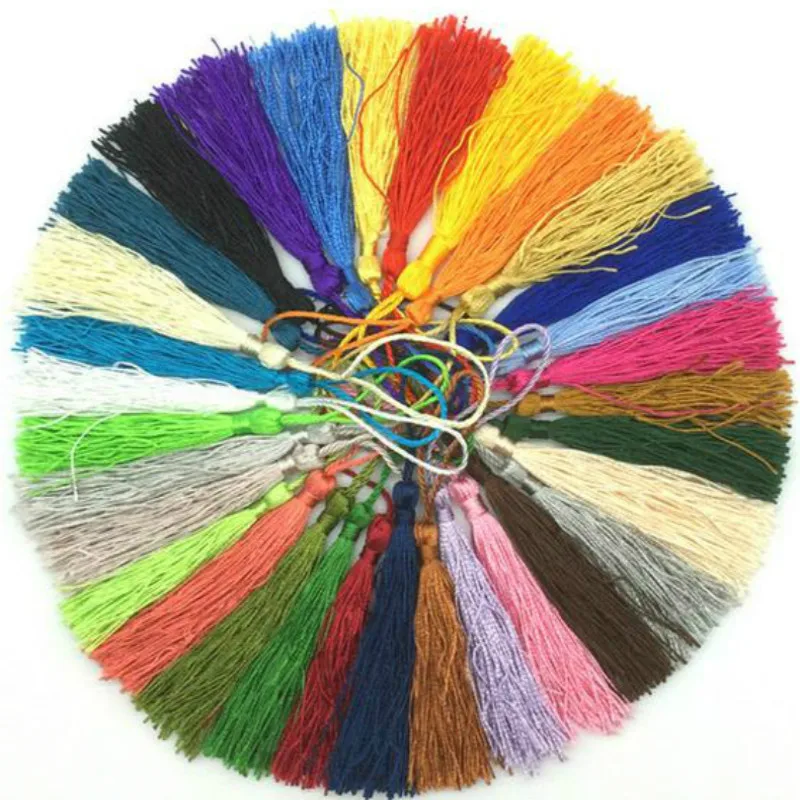 

10Pcs/Set DIY Silk Tassel Pendants Polyester Trim Craft Applique Jewelry Making Sewing Garment Home Decoration