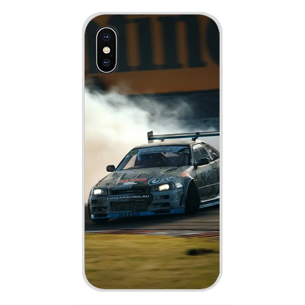 Автомобиль Nissan Skyline GTR R34 для Apple IPhone X XR XS MAX 4 4S 5 5S 5C SE 6 6S 7 8 Plus, ipod touch 5 6 прозрачные чехлы из термопластичного полиуретана - Цвет: images 10