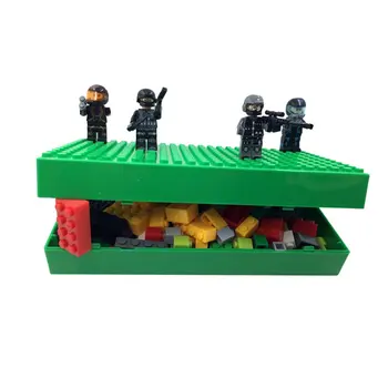

DIY Building Blocks Storage Box Multifunction Building Bricks Base Plate Kids Portable Mini Display Storage Case Educational Toy