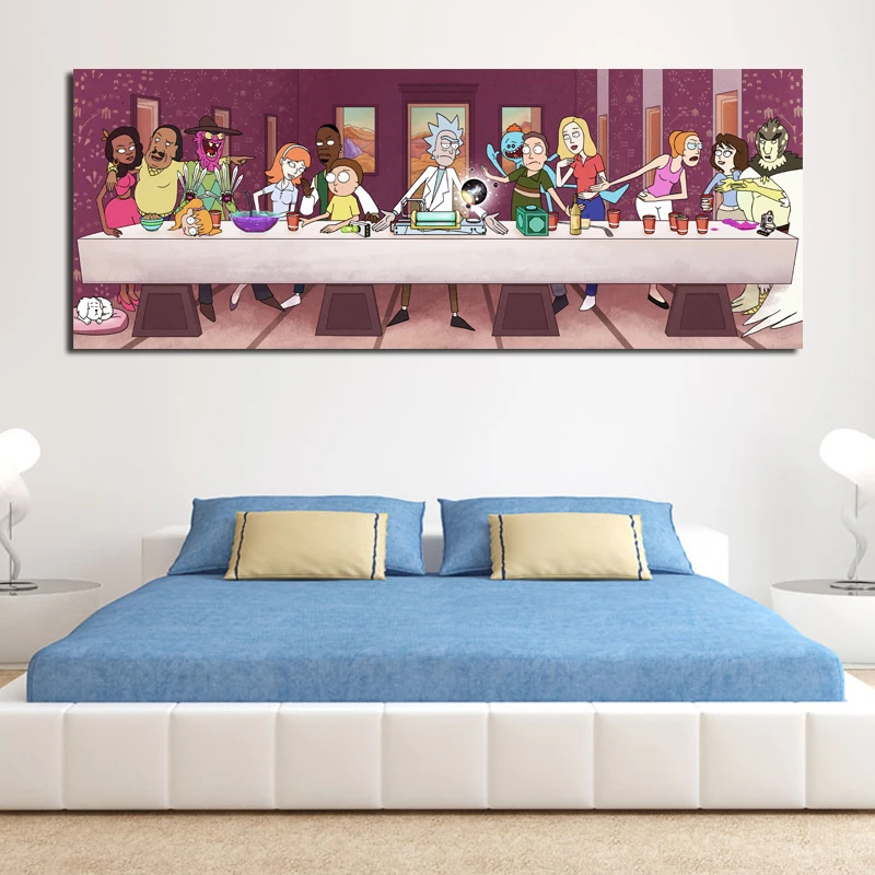 Rick and Morty Rick Sanchez Cartoon Canvas Posters Prints Wall Art Painting Decorative Picture Modern Bedroom Home Decoration HD