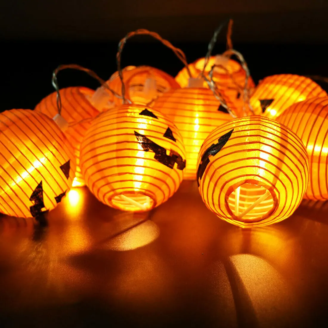

1.5m 10LED Manual DIY Pumpkin Light String Lantern Halloween Holiday Lights String Decorative Light String Home Party Pumpkin