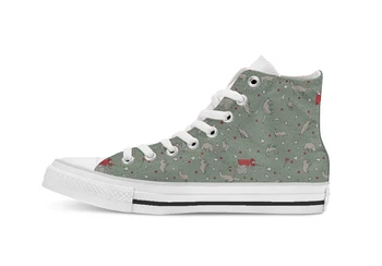 

All The Wild Wolves Novelty Design High Top Canvas Custom Shoes flat Casual shoes Drop Shipping