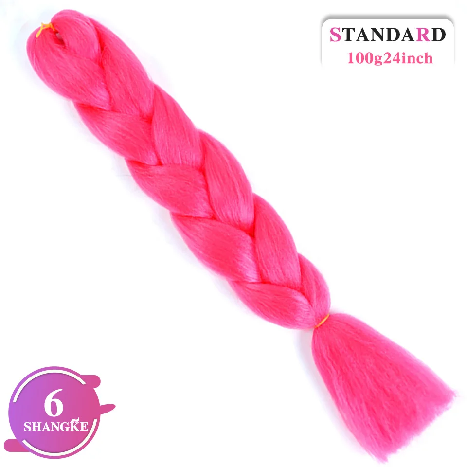 BUQI красный розовый Омбре вязание крючком плетение волос один 100 г/упак. 24 дюйма большие синтетические косы волос - Цвет: T1B/бордовый