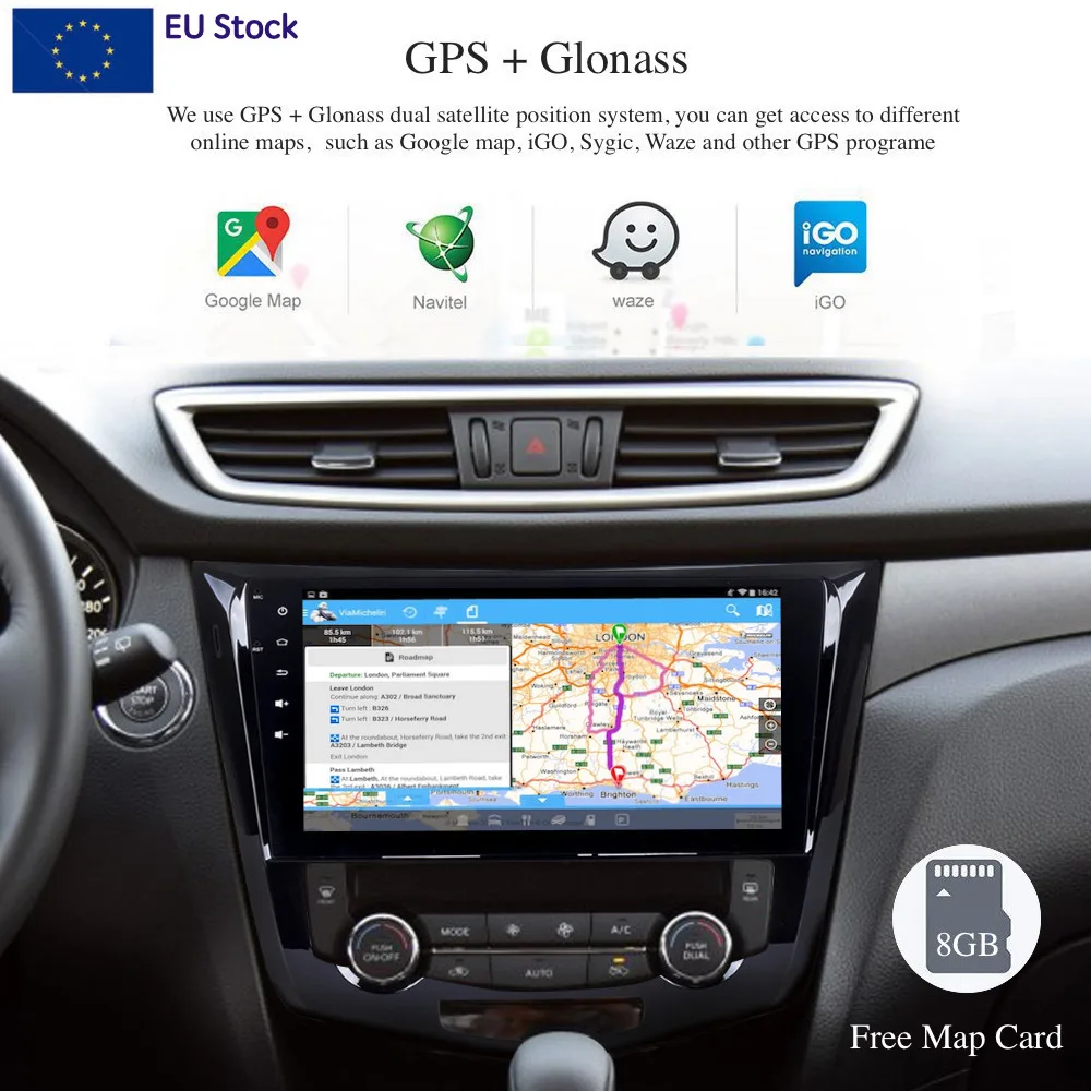 Android 10 автомобильное радио GPS Navi для Nissan X Trail J11 Qashqai Rouge 2014 2019 1 DIN DSP 4 Гб + 64 RDS WIFI Bluetooth
