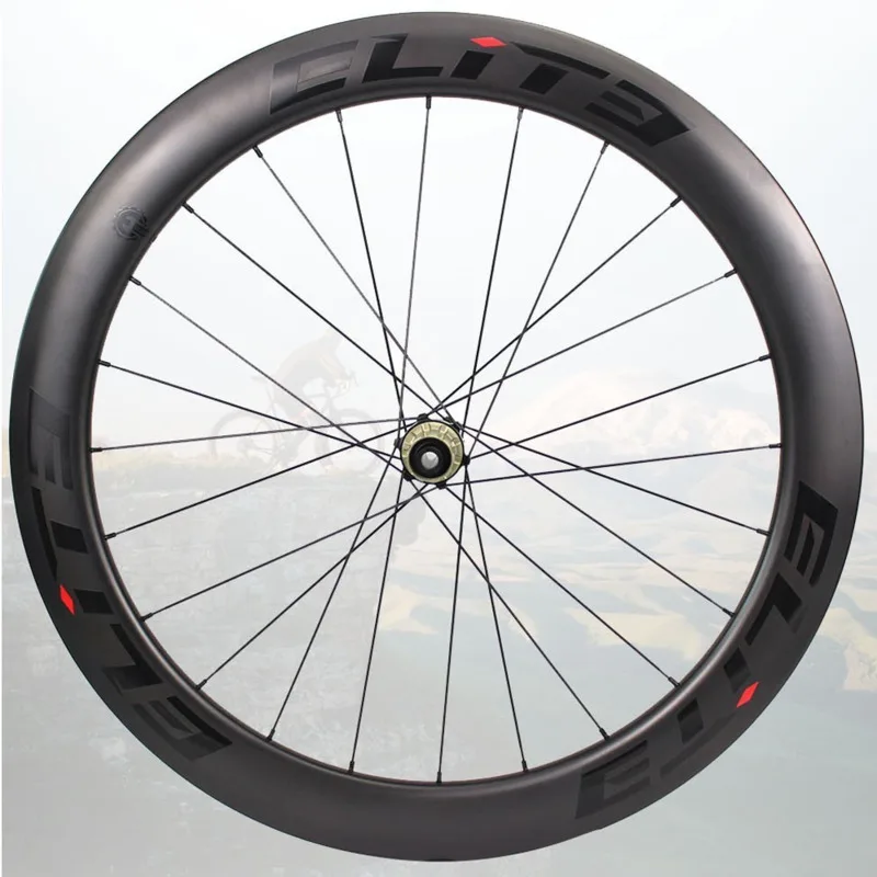 Elite Road Disc Brake Carbon Bicycle Wheel 30/35/38/45/47/50/55/60mm Tubular Clincher Tubeless With Sapim Spoke 700c Wheelset