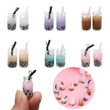 4 шт. 1/12 кукольный домик миниатюрная еда мини Полимерная бутылка для питья моделирование напитков модель игрушек молочный напиток кукольный домик аксессуары для еды