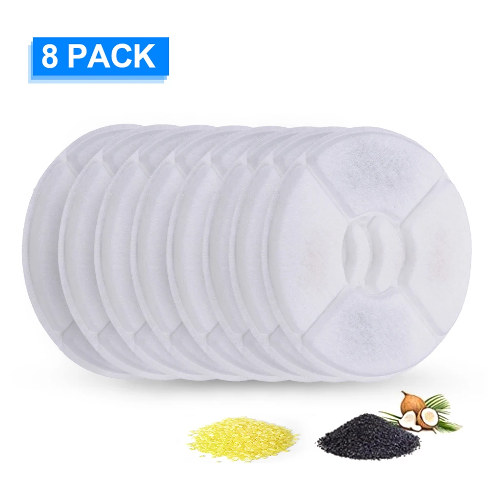 1/6/8/12pcs Cat Dog Water Fountain Filters Replacement Activated Carbon Filter For Pet Automatic Drinking Fountain Dish Filter