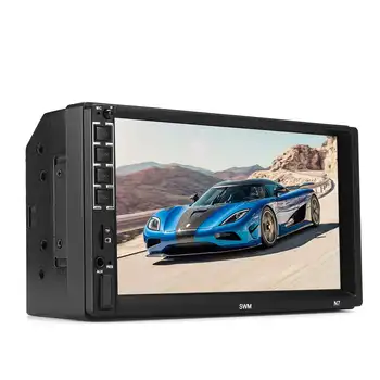 

7" Car Multimedia MP5 Player Capacitive Screen bluetooth USB AUX TF Card FM Radio Car Stereo with 4 Lamp Camera Multi Language