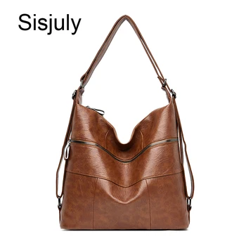 

Sisjuly Crossbody Bag for Women Leather Shoulder Bag Female Rucksack High Capacity Women School Bags For Teenage Girls Mochila