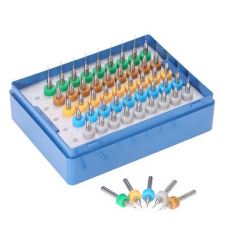 DWZ 50Pcs/Set Tungsten Steel HSS Carbide Micro PCB Drill Bits 0.25mm to 0.45mm Q1I0