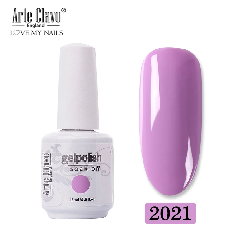2021 Arte Clavo Гель-лак для ногтей Зеленый Гель-лак Vernis Led Vernis Полупостоянный УФ-гель для ногтей 15 мл замачиваемый базовый верхний слой - Цвет: 2021