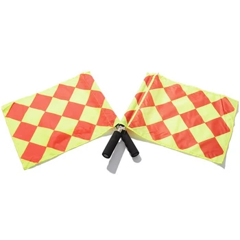 

Football Match Patrol Flag Lineman Flag Football Referee Equipment Assistant Referee Flag Signal Start Flag 1 Set 2