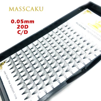 

MASSCAKU Eyelashes Makeup Maquillaje 1 Case Premade Fans High Quality Natural Soft Faux Cils Synthetic Mink Eyelash