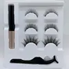 3Pairs Magnetic Faux Cils Eyelash Waterproof Liquid Eyeliner Maquillaje False Eyelashes & Tweezer Set Beauty Makeup Tool ► Photo 1/6