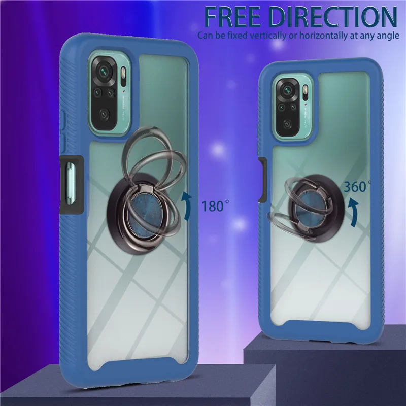 Zeallion For Xiaomi Redmi Note 9s Note 9 Pro 9t K30s Note 10 Pro Full Protection Rubber Tpu Protection Phone Cover Ring Holder Phone Case Covers Aliexpress