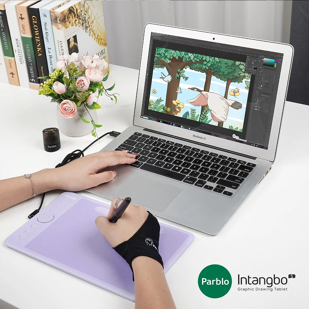 Parblo intangbo s 7x4 polegadas digital tablet