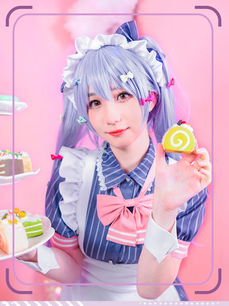 YouTuber Vtuber Inuyama tamaki Косплей-костюм горничной костюм женское платье