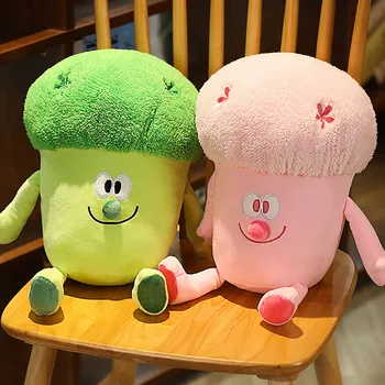 

Creative Lifelike Cauliflower Plush Pendant Toys Soft Stuffed Cartoon Vegetables Plants Broccoli Doll Bag Pendant Keychain Gifts