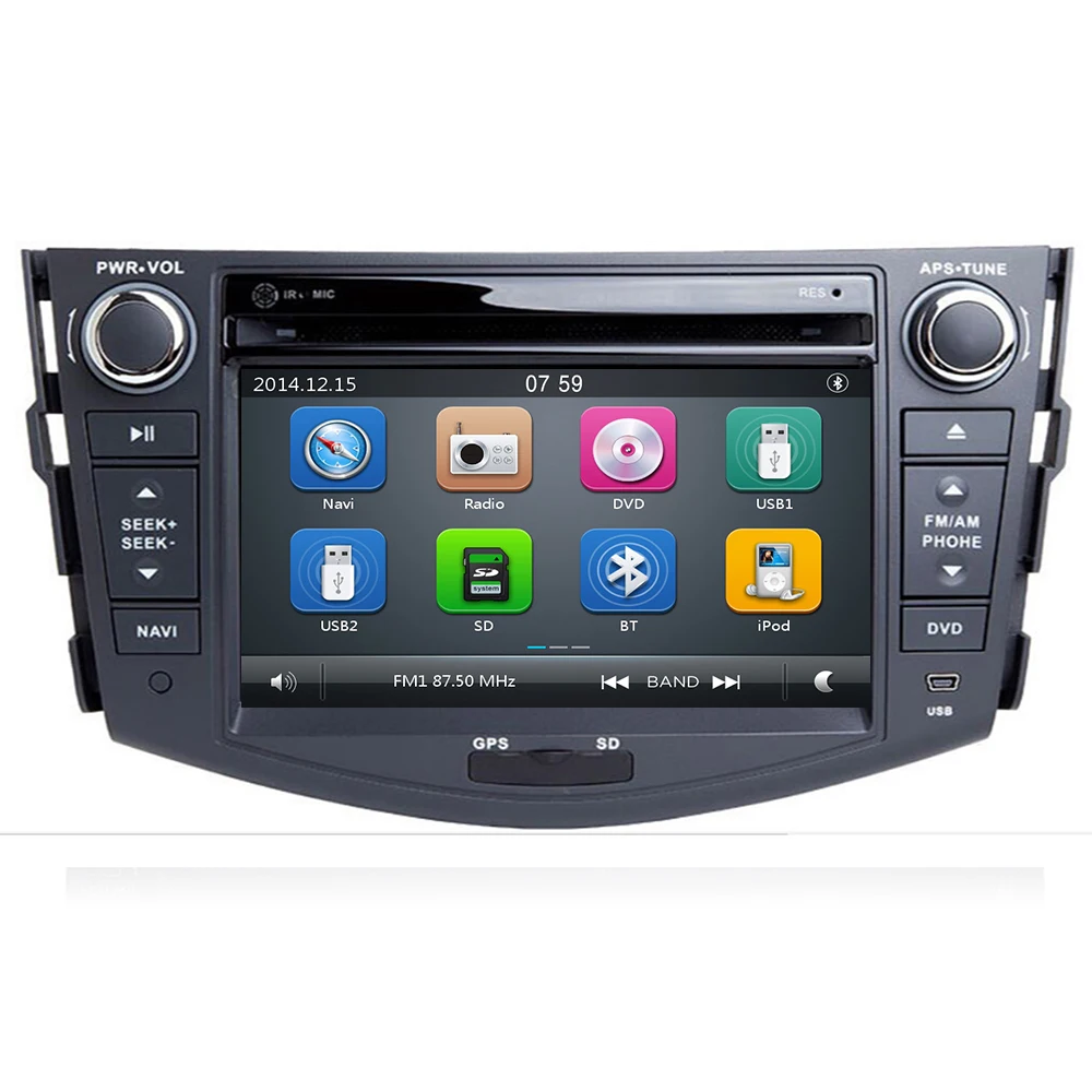Car DVD Player 2Din Car Radio For Toyota RAV4 2006 2007 08 2009 2010 2011 12 Steering Wheel control Touch screen GPS Navigation