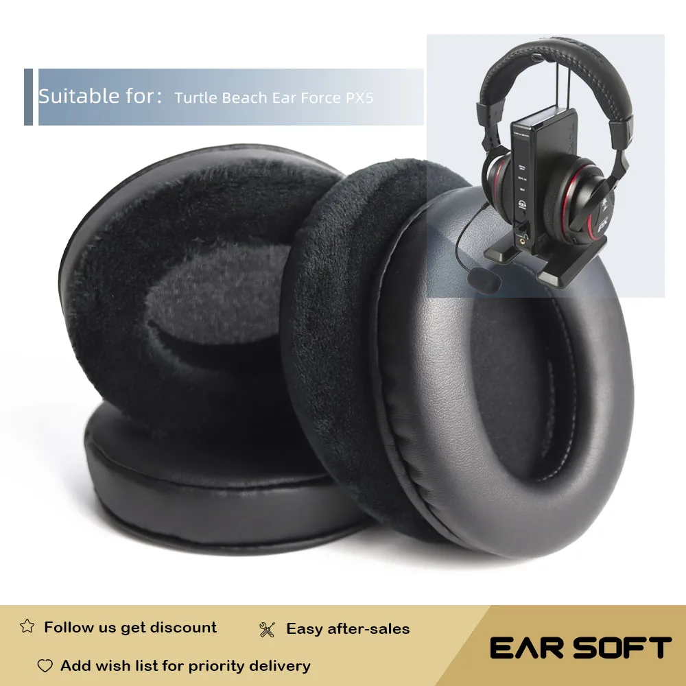 prøve forfølgelse Delegeret Earsoft Replacement Ear Pads Cushions for Turtle Beach Ear Force PX5  Headphones Earphones Earmuff Case Sleeve Accessories