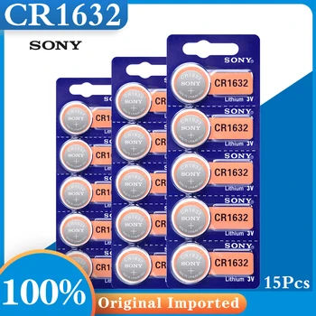 

15Pcs Sony Original CR1632 Button Cell Battery For Watch Car Remote Key cr 1632 ECR1632 GPCR1632 3v Lithium Battery