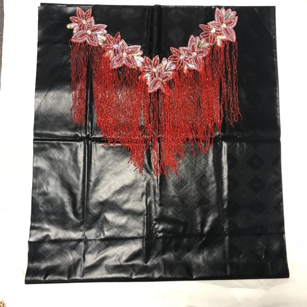 Африканский красивый головной убор ткань матч кисточкой с африканскими камнями