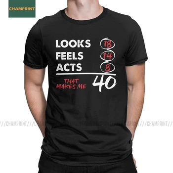 

Men 40 Th Birthday Gift 1980 Party Birth Anniversary That Makes Me 40 T Shirt Cotton Tops Short Sleeve Tee Gift Idea T-Shirts