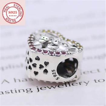 

TIF 100% 925 sterling silver DIY beads with mushroom shape, suitable for original Pandor charm bracelet accessories