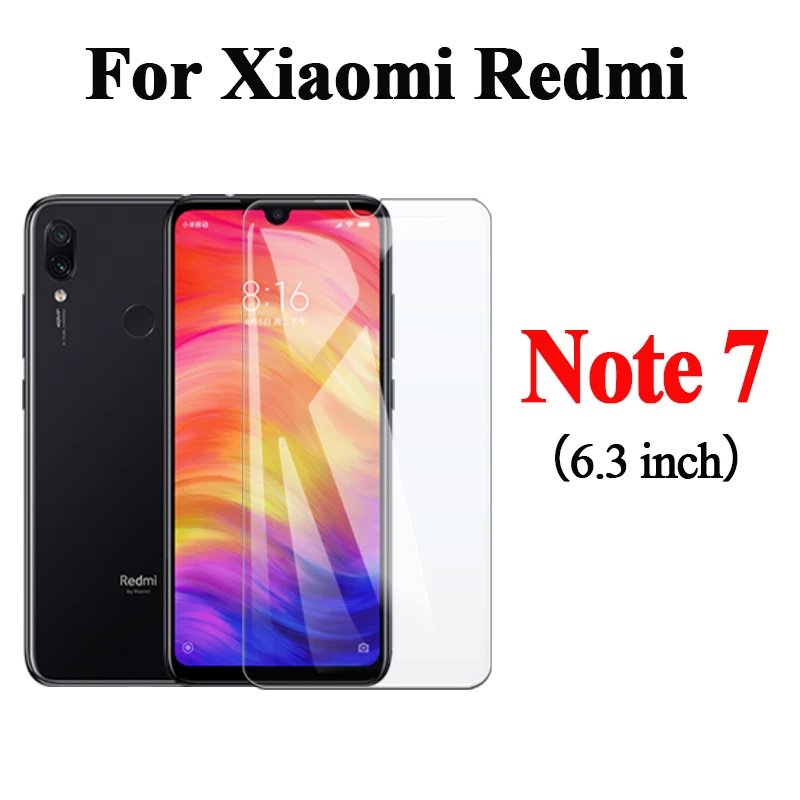 2 шт. защитный чехол для Xiaomi Redmi Note 7 7pro закаленное стекло 7note Note7pro Redimi Not7 Защитная пленка для экрана Remi 7Not - Цвет: For Redmi Note 7