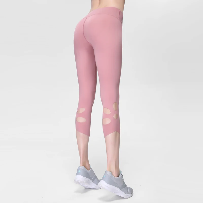 pink Женские колготки с высокой талией, брюки, тонкие бесшовные леггинсы для фитнеса, спортивная одежда, женские брюки для занятий йогой и спортом - Цвет: pink
