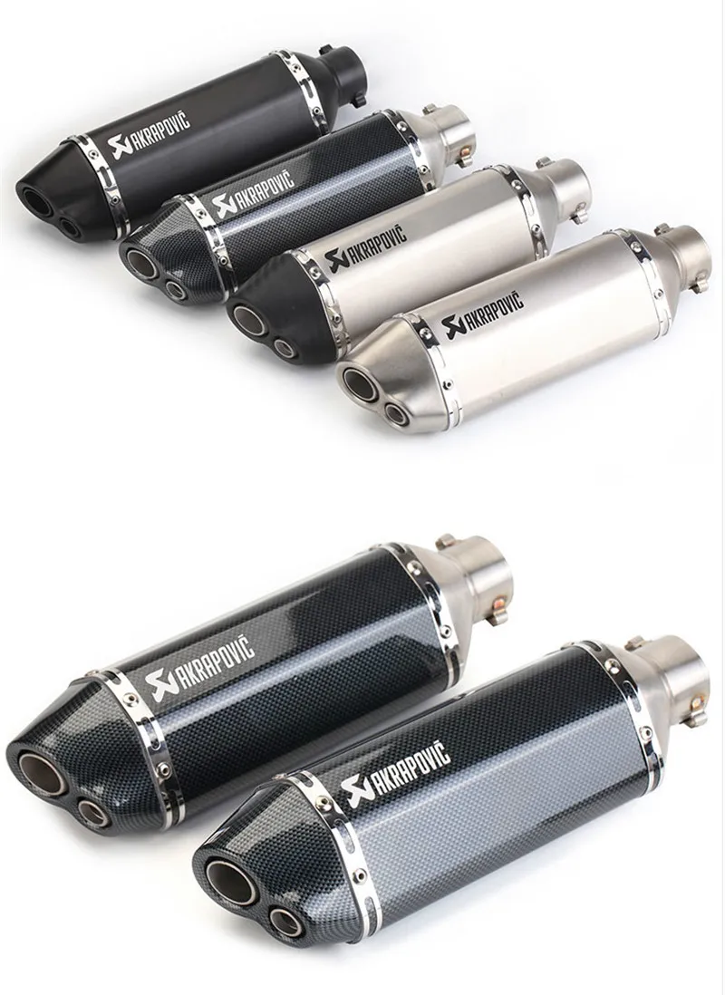 51 мм Универсальный Akrapovic мотоцикл выхлопной трубы для K8 K9 RC390 KTM250 gsxr600 Z750 300R15R25 R3 R6 Z250