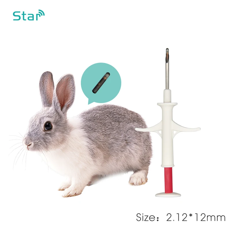 20pcs 2.12*12mm 134.2KHz RFID glass tag fish dog microchip sterile syringe ISO11784 FDX-B injector with label | Безопасность и