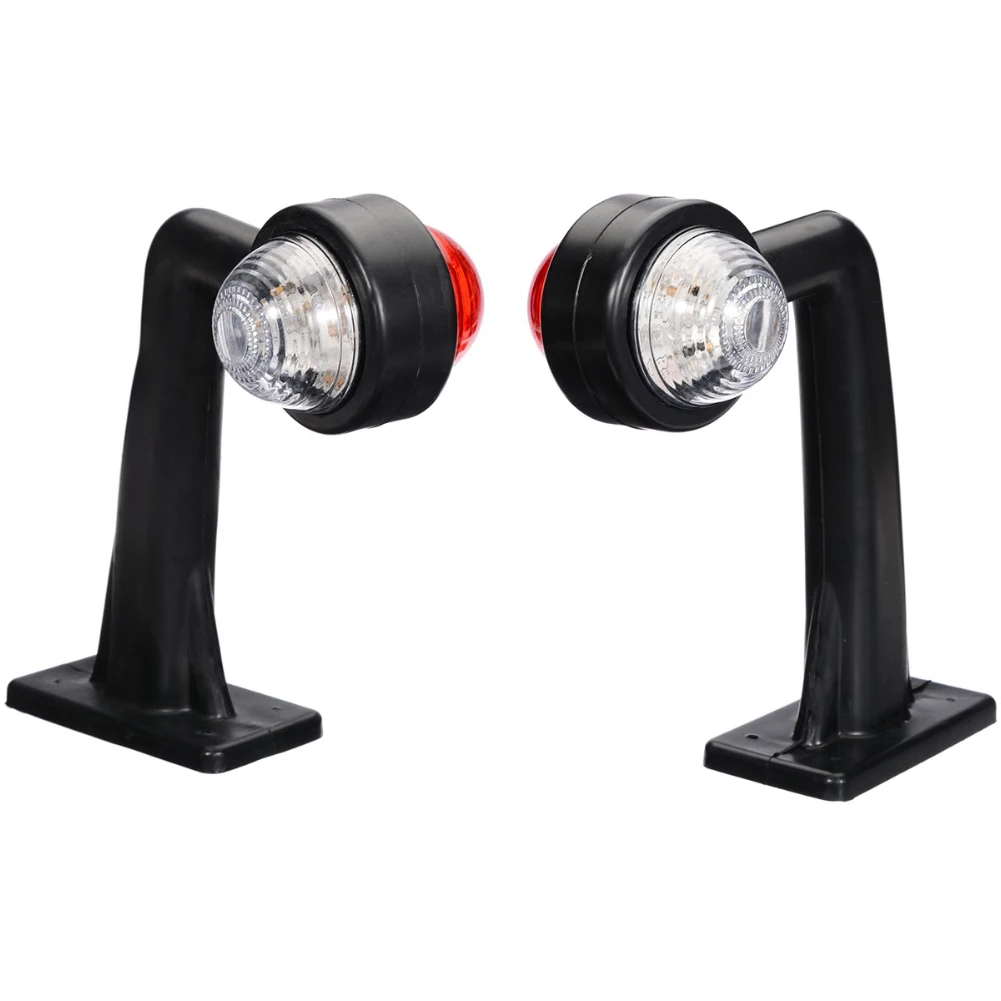2 шт. 6LED Боковой габаритный фонарь двухсторонняя Белый Красный Локоть Предупреждение лампа-индикатор фары для автомобилей грузовик с прицепом Фургон Грузовик 12V 24V