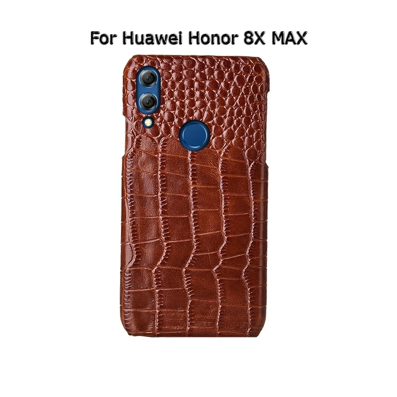 Топ из натуральной коровьей кожи чехол для телефона для huawei Honor 6X 7X 8X Max 8C 9X Pro Чехол из крокодиловой кожи роскошный чехол