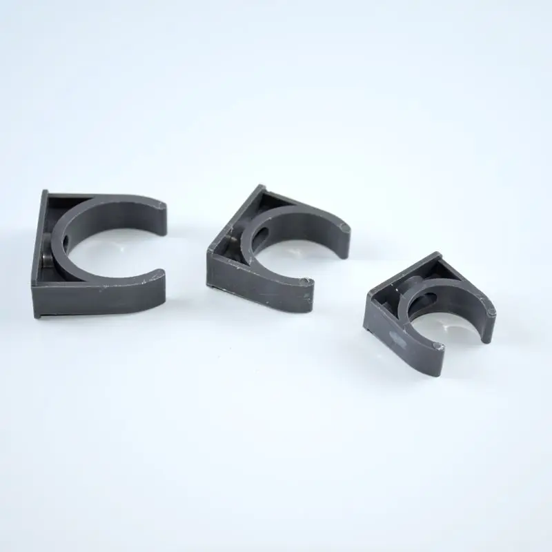 10-80Pcs 20mm-50mm Grey PVC Pipe Clamp U Type Pipe Strap Garden Irrigation Water Connector Aquarium Adapter Clip Pipeline