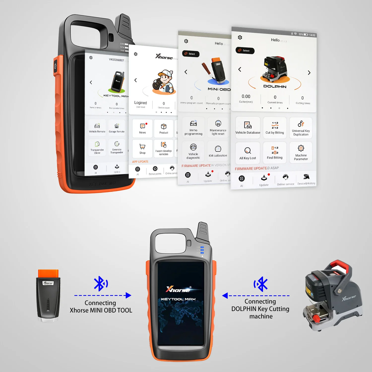 US $299.00 Xhorse VVDI KEY TOOL MAX Remote and Chip Generator Support Bluetooth and WIFI adopts HD LCD Screen with Clear Interface