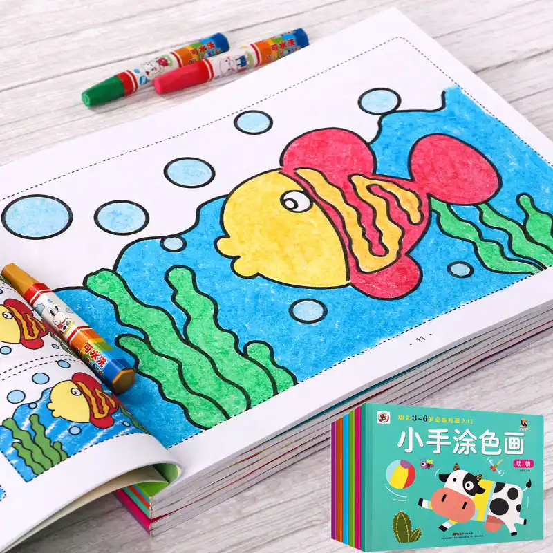 Kindergarten 6pcs Set Enlightenment Graffiti Colouring Book Children Cartoons Graph Color Books 6 Types Coloring Book Wholesale Aliexpress