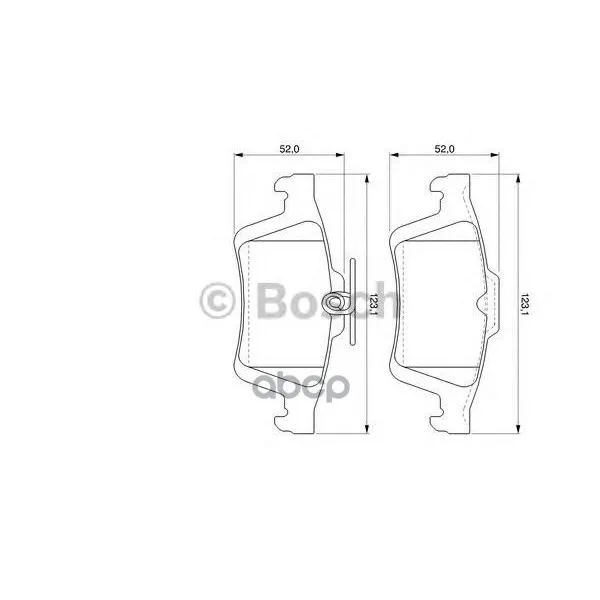 Колодки Тормозные Дисковые Ford Focus Ii,Iii, Mazda 3, Opel Vectra C, Volvo S40 Задние Bosch арт. 0986494127