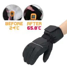 2X мотоциклетные перчатки с подогревом водонепроницаемые ветрозащитные на батарейках охотничьи зимние Термические перчатки теплые велосипедные перчатки