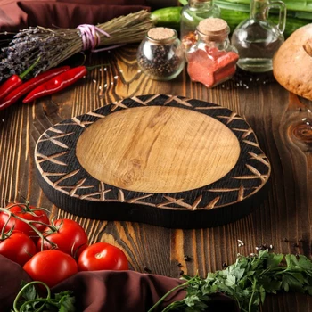 

Serving plate "Scandinavia", 29 x 26 cm, solid oak