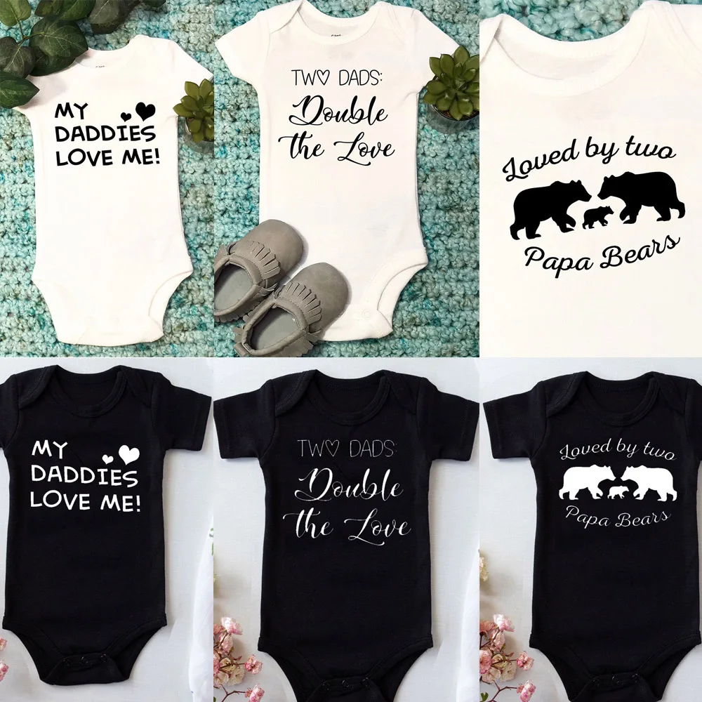 Боди для геев папы мои любят меня два ЛГБТ детская одежда Pride Baby Shower подарок один и