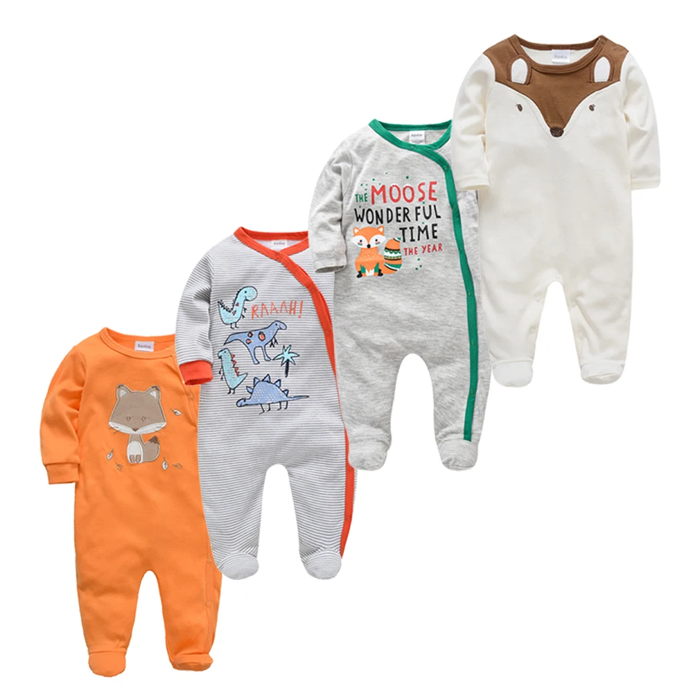 Children Boy Romper Cotton Polka Dot O-neck Newborn Baby Girls Clothes Full Sleeve Summer Jumpsuit 0-12 months 3/4 Pcs cotton jumpsuit baby romper