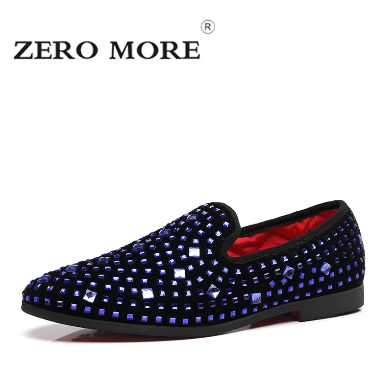 ZERO MORE/обувь без шнуровки; мужские лоферы; Цвет Черный; коллекция года; мокасины; однотонная мягкая мужская обувь; Повседневная модная дышащая синяя замшевая обувь; большие размеры