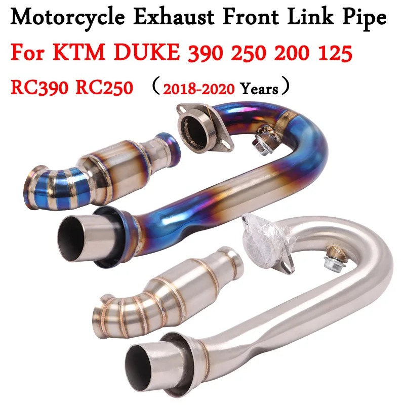 

Slip On For KTM DUKE 390 125 200 RC390 RC250 Husqvarna SVARTPILEN 401 Motorcycle Exhaust Modify Titanium Alloy Front Link Pipe