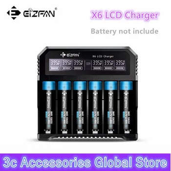 

Efan Eizfan X6 charger universal intelligent LCD 4A fast charging for 18650 21700 26650 battery Smart charger with car charger