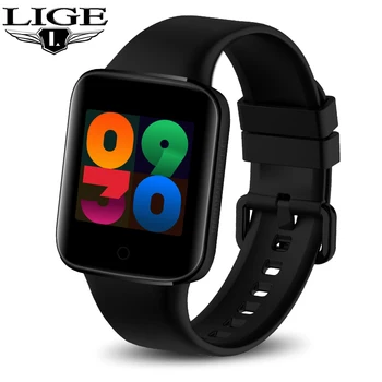 

LIGE Smart Watch Men Message Push Alarm Clock Remind Waterproof Sports Bracelet Body Temperature Heart Rate Monitor Smartwatch