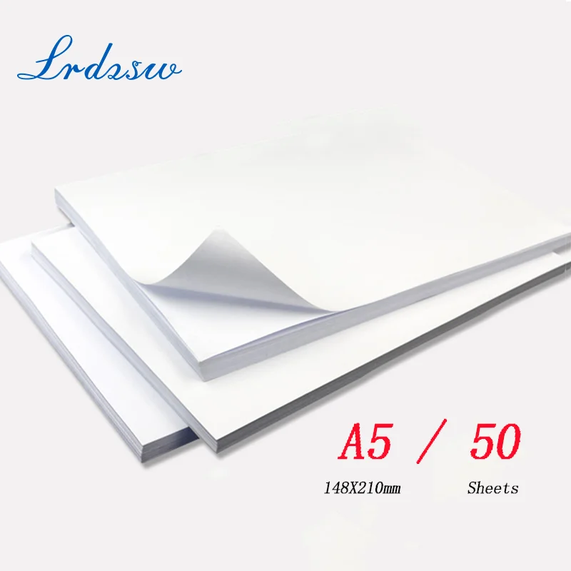 A5 50sheets135g 150g Глянцевая Самоклеящаяся струйная печать с наклейкой на заднюю