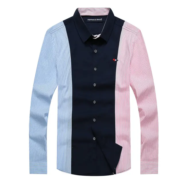 Men's long sleeve shirt brand design cotton Harmont Blaine striped shirt Male camisa blouse shirts masculina homme male tops 5