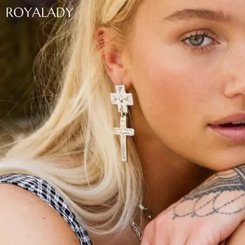 

Vintage Cross Drop Dangle Earrings For Women New Trendy Lady Party Punk Jewelry Boho Pendientes Mujer Moda Brincos Oorbellen