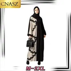 2019 Мода абайя индейка Классическое цветовое платье Ближний Восток Арабский мусульманский дубайские халаты кружева платье элегантное